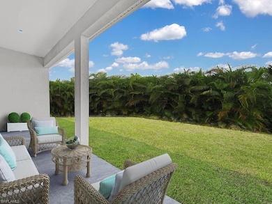 View of yard with outdoor lounge area and a patio 