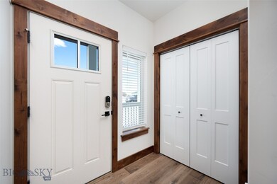 Entry door and coat closet