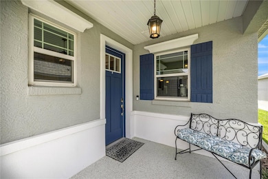 Covered Front Porch with  Camera