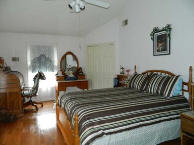 Spacious Master Bedroom Suite w/  Vaulted Ceiling, Hardwood Flooring and Walk-in Closet