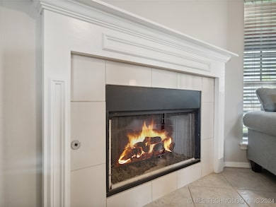 Cozy fireplace