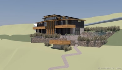 Architectural rendering of the Usonian-inspired ho