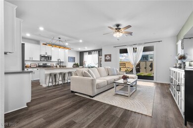 Expansive living room opens to the kitchen and dinning area