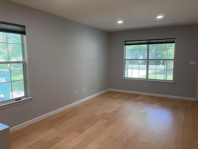 Empty room with plenty of natural light, light wo