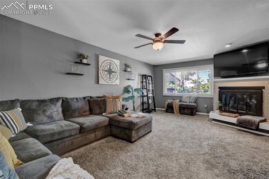 Spacious living room on the main level with gas fi