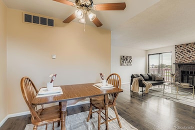 Dining area is perfect for weeknight meals and allows room to expand when entertaining larger groups during the holidays or get togethers