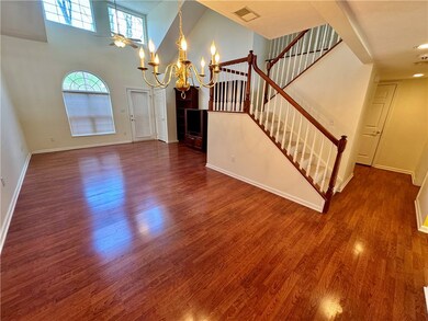 Open living and dining room combination.