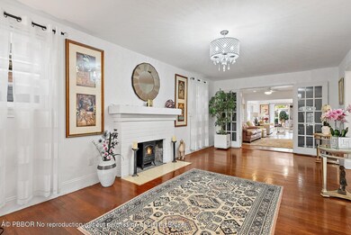 Living room with fireplace