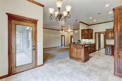 Dining room, door to screened in porch, kitchen and living room.