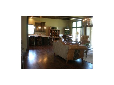 View of great room into kitchen - very open floor 
