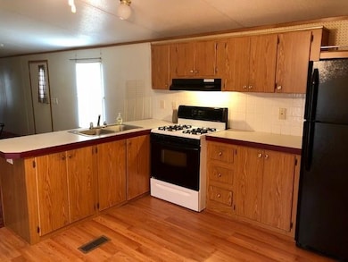 Laminate flooring is a nice feature in the Kitchen
