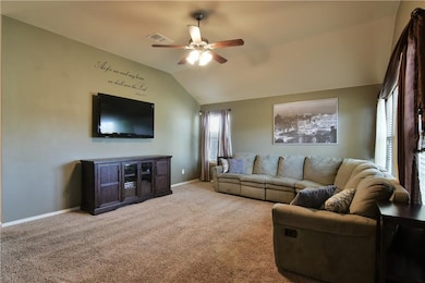 High ceilings make the already large living room f
