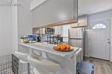 Kitchen with counter bar seating