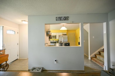 Dining view into kitchen