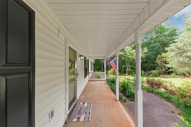 View of covered porch
