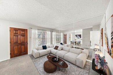 Virtual staging and changing of carpet to show pot