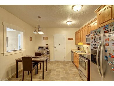 Door in kitchen is great for bringing in groceries