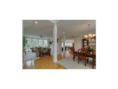 Open floor plan with treed view, lots of privacy!