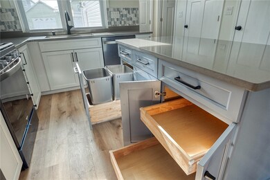 Solid wood construction with roll out drawers