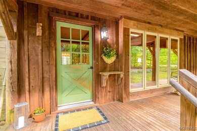 Side door entry into the family room