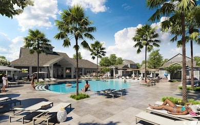 View of pool with a patio area