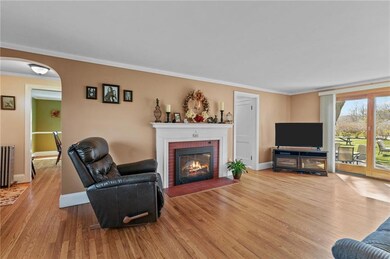 Front to back living room is roomy and bright with