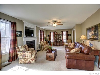 The family room has tons of natural light and feat