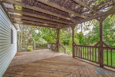 Expansive deck off the back of the home