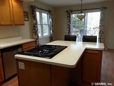 Kitchen. Brand new counter top gas range, Island a
