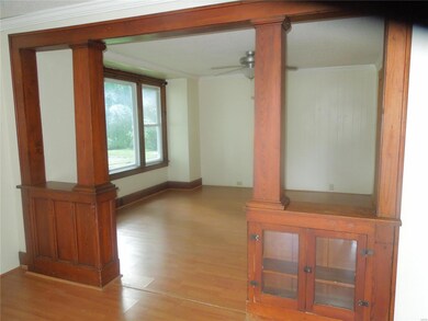 living room open to dining room