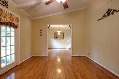 Living room opens up to dining room