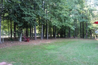 Rear yard with lots of privacy.