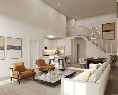 Open Living Room, Dining Room, and Kitchen
