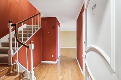 The entry to this two story townhouse style unit i