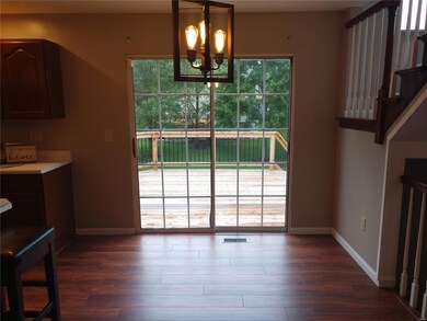 View of deck from the kitchen