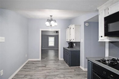 View from kitchen to living room