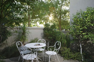 Private courtyard off dining room