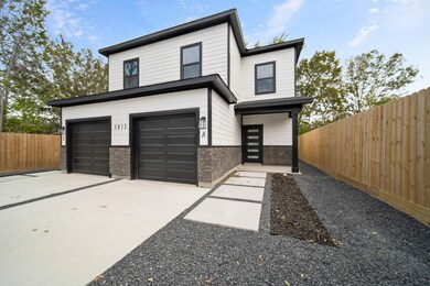 Single car garage and additional parking space.