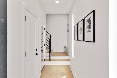 The entryway seamlessly blends style and functiona