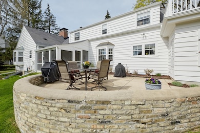 Cream City Brick Patio Wall