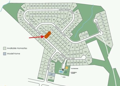 Map showing property parcels