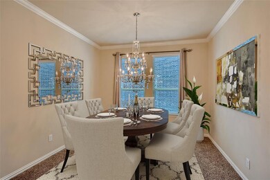 Dining room virtually staged