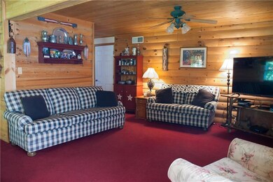 Custom built Log Walled Living Room