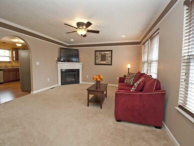 Living Room. Cozy gas fireplace for those cold, sn