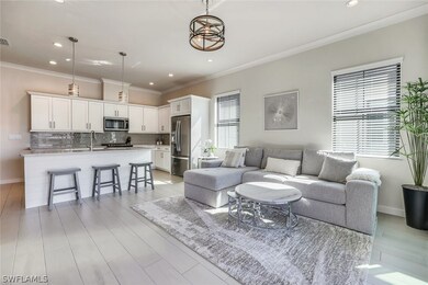 Living room featuring light hardwood / wood-style