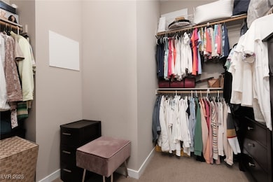 Spacious walk-in closet with dual-level hanging ro