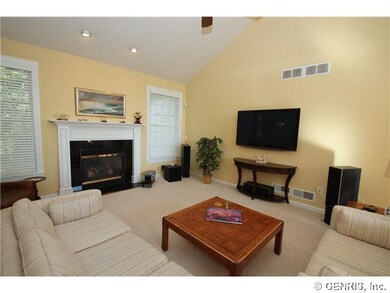 Great Room Great room with cathedral ceiling and c