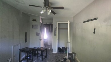 Interior space with ceiling fan
