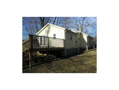 Large deck on rear of house.