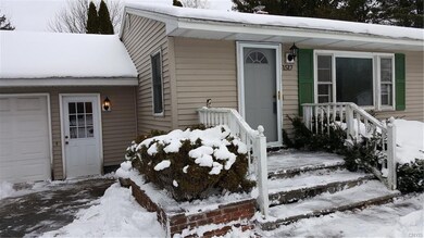 Generous, front porch area.  Side, service door gi